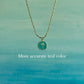 Teal Palm Tree Necklace