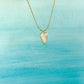 Long Mother of Pearl Heart Necklace