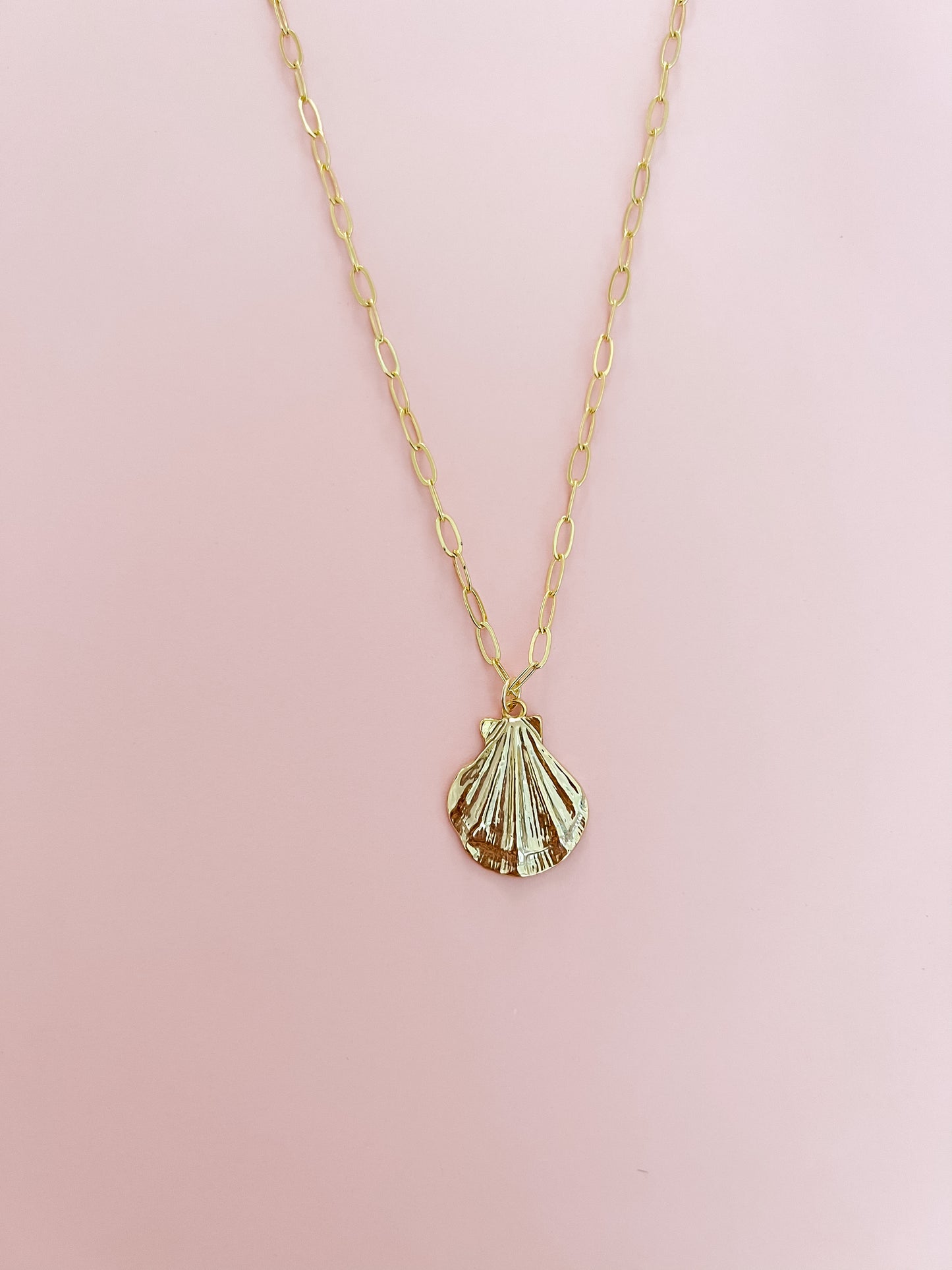 Big Gold Shell Necklace