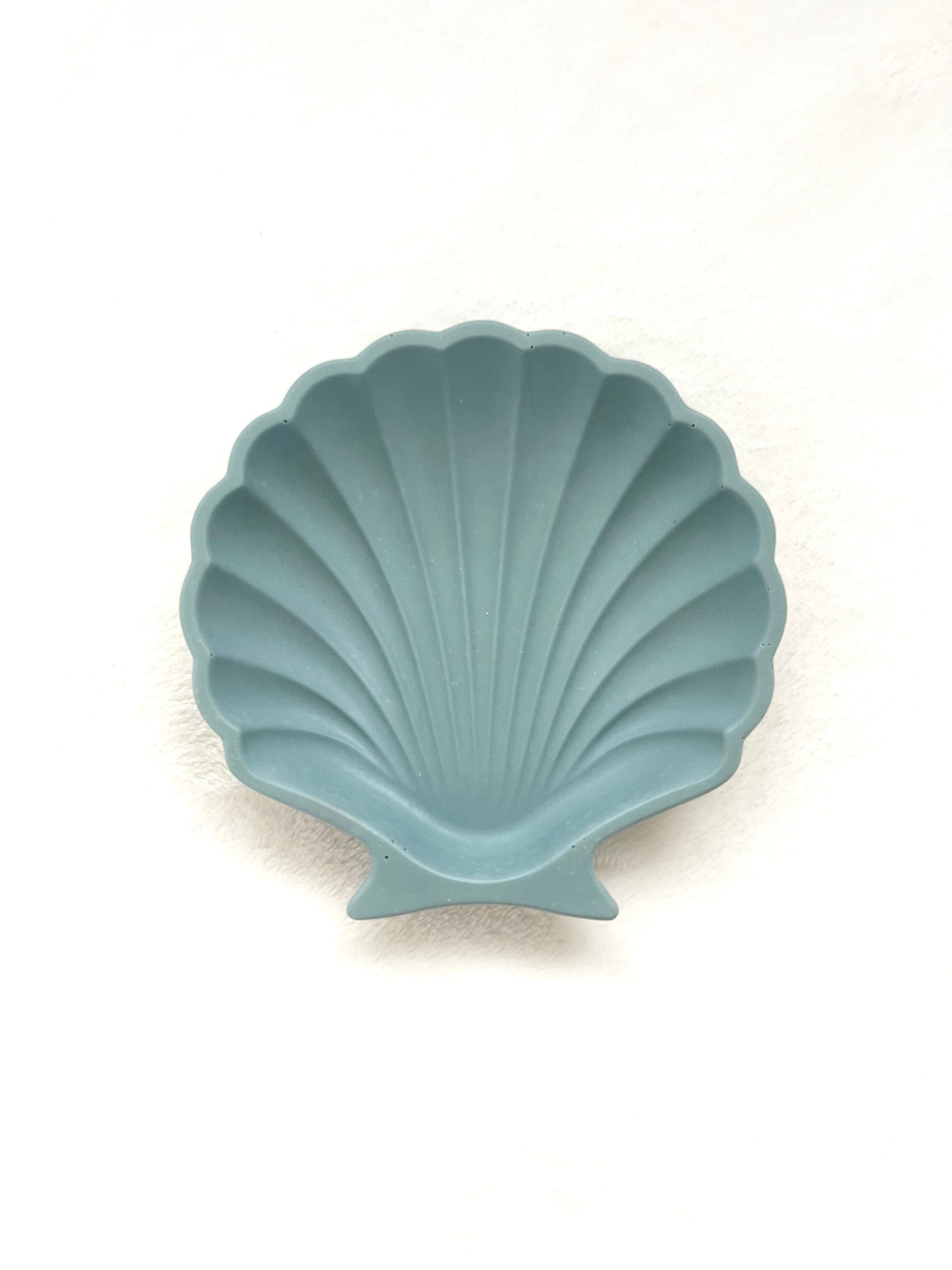 Light Grey Blue Seashell Trinket Dish