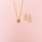 Flower Clasp Paper Clip Chain Necklace