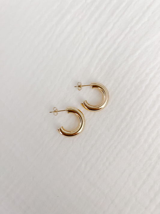 Chunky Gold Hoop Earrings